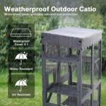 Outdoor Cat Enclosure,63Cat Outdoor Enclosure Window Access,Large Wooden Indoor Cats Patio Cage with Weatherproof Tarp Roof - Image 4