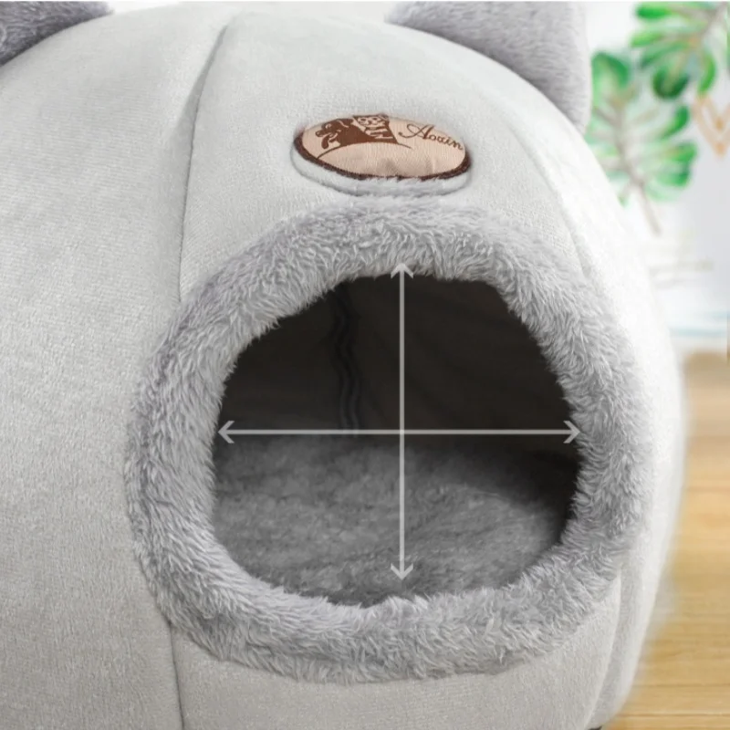 Winter Warm And Cold Proof Cat Bed Cozy Cat Cave Bed Cat Tent With Removable Cushion Pillow Cat Head Shape Cute Pet Supplies Winter Warm And Cold Proof Cat Bed Cozy Cat Cave Bed Cat Tent With Removable Cushion Pillow Cat Head Shape Cute Pet Supplies