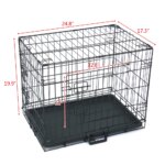 24" Pet Kennel Cat Dog Folding Steel Crate Animal Playpen Wire Metal - Image 3