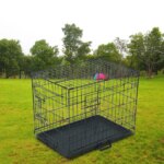 24" Pet Kennel Cat Dog Folding Steel Crate Animal Playpen Wire Metal - Image 2