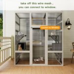 outdoor cat enclosure: 70.1 waterproof roof, 2 resting boxes & platforms - Image 5