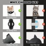 Fashion Airtag Pet Collar Adjustable Elastic Nylon Puppy Cat Collar with Bell Anti-lost GPS Tracker Case（No tracker included） - Image 4