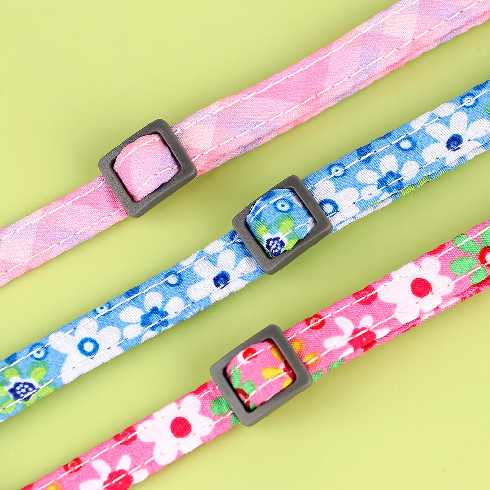 Personalized Nylon Cat Collar Quick Release Kitten Cat Collars Safety Breakaway Pet Puppy Necklace Anti-lost For Cats Adjustable