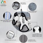 ATUBAN Cat Harness and Leash for Walking, Small Cat Harness Escape Proof Cat Harness Large, Adjustable Cat Harness Reflective - Image 5