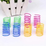4/200Pcs Cat Spring Toy, Cat Spiral Toys Interactive for Indoor Colorful Cats Plastic Springs Coil for Kitten Hunting Swatting - Image 5