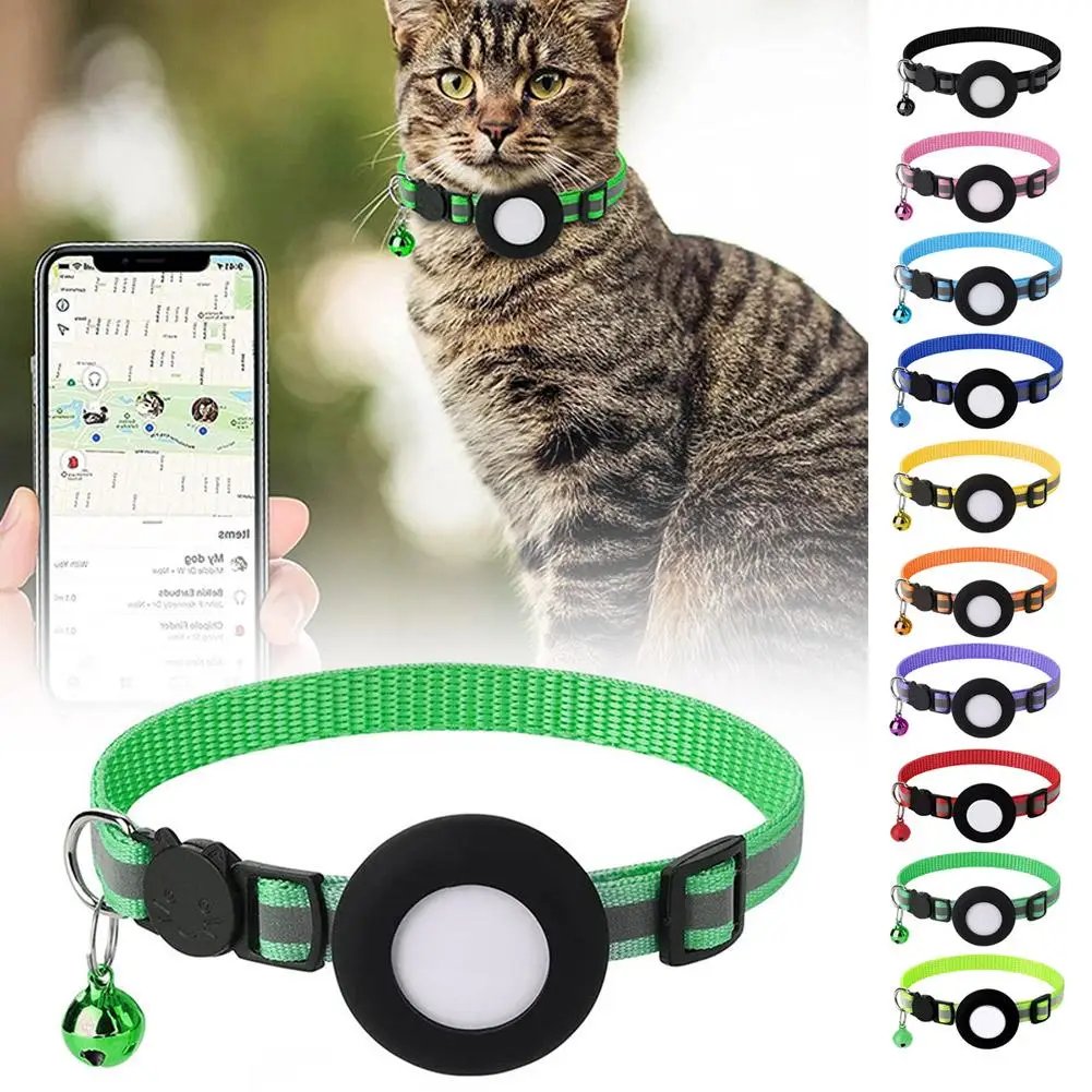 Airtag Case Collar for Cats with Protective Case for Anti Lost Locator Tracker Dog Accessories Reflective Pet Collars