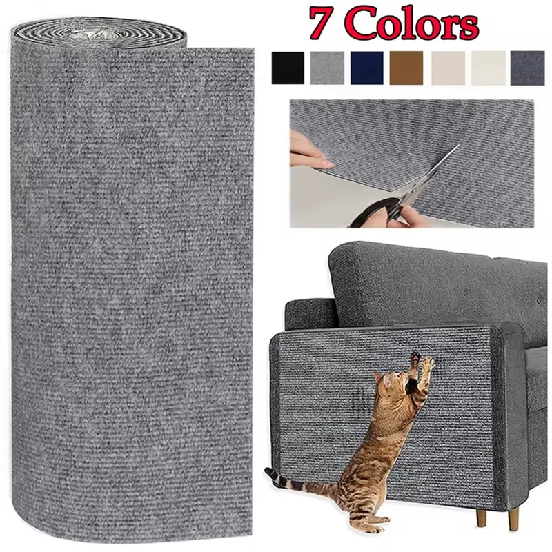 7 Colors Cat Scratcher Sofa Protector Cats Scratcher Pad Board Protection Trimmable Self-adhesive Carpet DIY Cat Scratch Mat 7 Colors Cat Scratcher Sofa Protector Cats Scratcher Pad Board Protection Trimmable Self-adhesive Carpet DIY Cat Scratch Mat