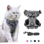 Cats Harness Leash For Small Dogs Cat Outdoor Reflective Adjustable Puppy Kitten Traction Device Tactical Training Pet Supplies