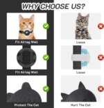 Apple Tag Pet Collar with AirTag Holder & Moon Ornament for Kitten Collar Girl Boy Cats, Small Dog Collar Kitten Accessories - Image 4