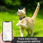 Apple Tag Pet Collar with AirTag Holder & Moon Ornament for Kitten Collar Girl Boy Cats, Small Dog Collar Kitten Accessories - Image 3