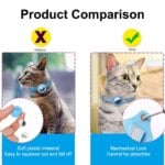 Reflective Cat Collar with Apple AirTag Holder Adjustable and Stylish Design for Kitten Safety - Image 6