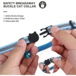 Reflective Cat Collar with Apple AirTag Holder Adjustable and Stylish Design for Kitten Safety - Image 5