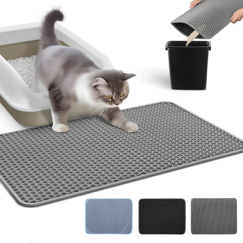 Cat Litter Mat Double Layer Pet Litter Box Waterproof Pet Mat Non-slip Sand Cat Pad Washable Bed Mat Clean Pad Products Cat Litter Mat Double Layer Pet Litter Box Waterproof Pet Mat Non-slip Sand Cat Pad Washable Bed Mat Clean Pad Products