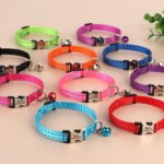 Personalized Cat Collar Reflective Nylon Dog Cats ID Collars With Bell Free Engraving for Cats Small Dogs Chihuahua 10 Colors - Image 2
