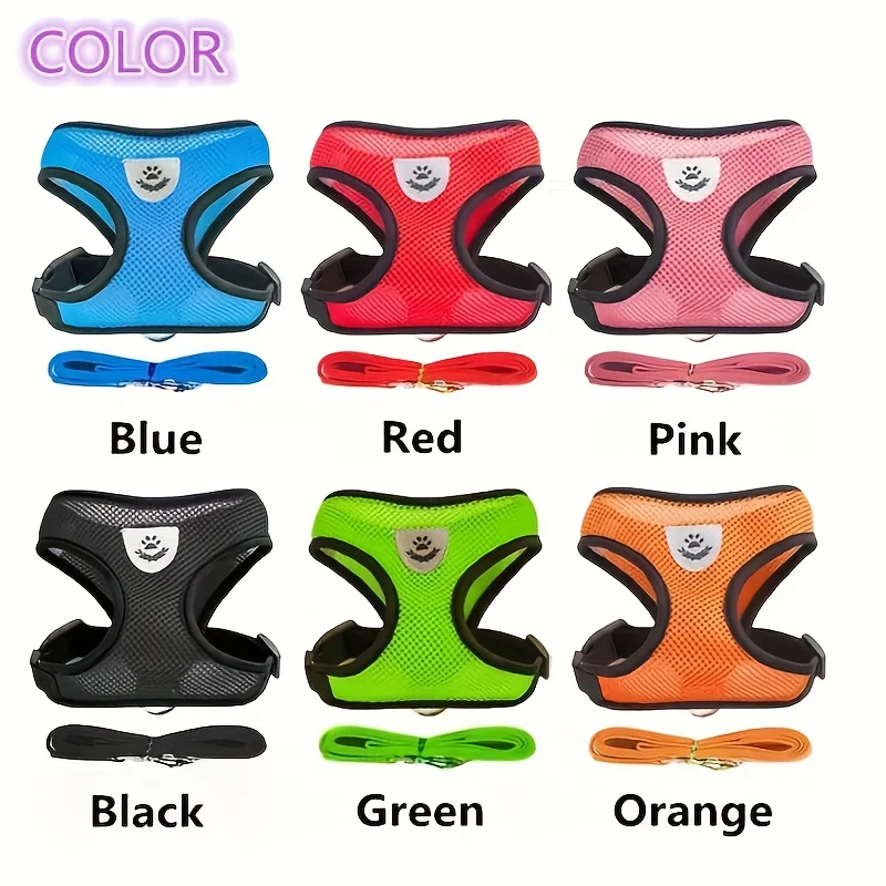 Cat Harness Adjustable, Escape-Proof Breathable Mesh with Reflective Vest  5-Foot Leash - Safe, Durable Outdoor Adventures