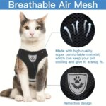 Cat Harness Adjustable, Escape-Proof Breathable Mesh with Reflective Vest  5-Foot Leash - Safe, Durable Outdoor Adventures - Image 5