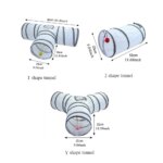 White Cat Tunnel Pet Supplies Funny Kitten Toys Foldable Toys For Cat Pet Training Interactive Fun Toy Play Tunnel Tube - Image 2