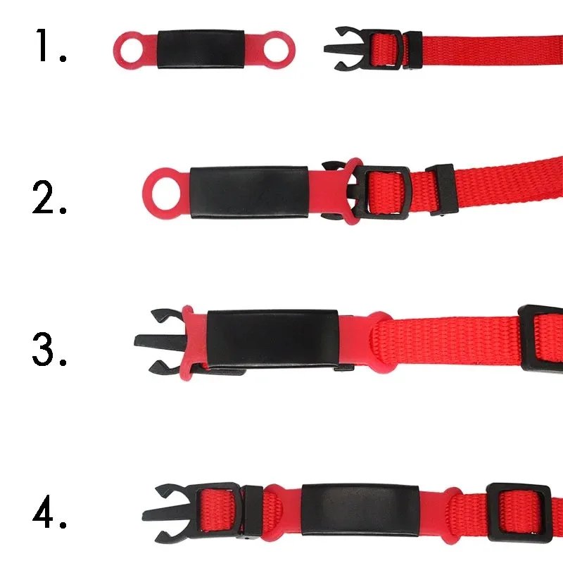 Personalized Name Reflective Cat Collar -Custom ID Adjustable Safety Buckle with Bell Free Engraving Nylon Material Pet Necklace