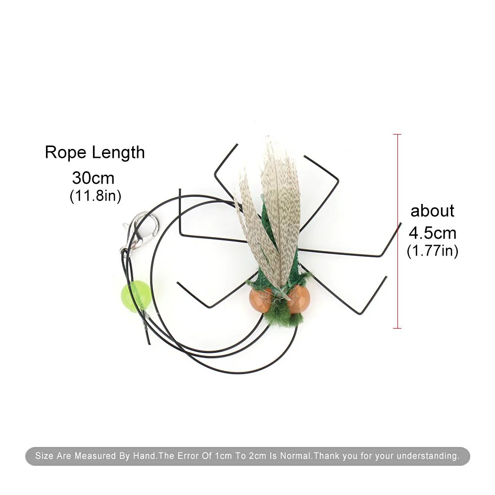 5pcs Simulation Small Flying Insects Replacement Accessories for Cat Teasers Toys Kitten Feather Toys Pet Supplies