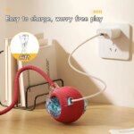 Cat Interactive Ball Toys Automatic Rolling Ball Faux Tail Rechargeable Smart Pet Electric Toy Dog Cat Training Imitate Mouse - Image 4