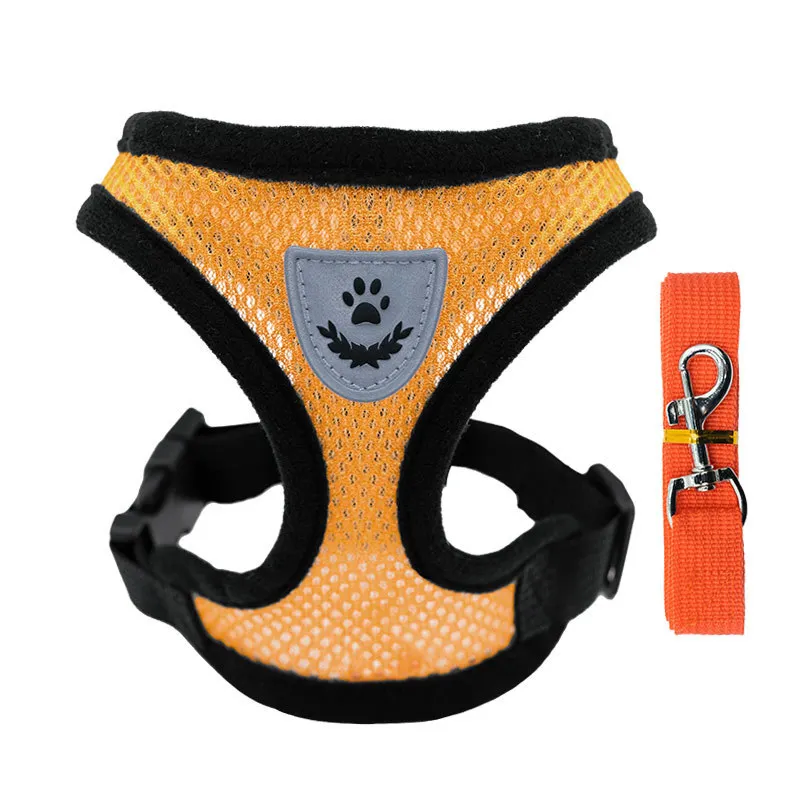 New Cat Harness Vest Walking Leash For Puppy dog Collar Polyester Adjustable Mesh Dog Harness For Small Medium Pet Accessories New Cat Harness Vest Walking Leash For Puppy dog Collar Polyester Adjustable Mesh Dog Harness For Small Medium Pet Accessories