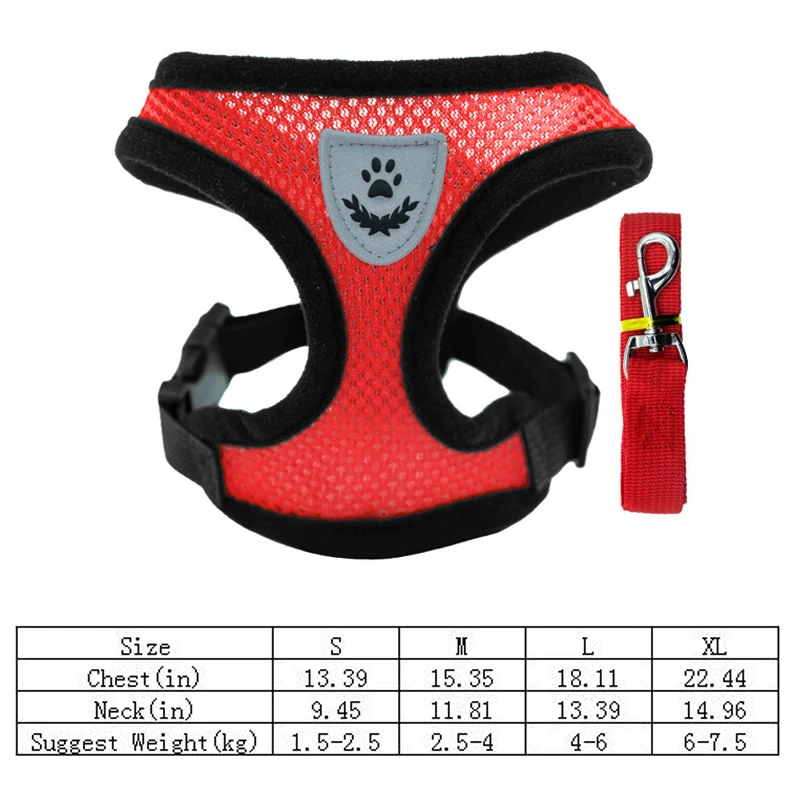 New Cat Harness Vest Walking Leash For Puppy dog Collar Polyester Adjustable Mesh Dog Harness For Small Medium Pet Accessories New Cat Harness Vest Walking Leash For Puppy dog Collar Polyester Adjustable Mesh Dog Harness For Small Medium Pet Accessories
