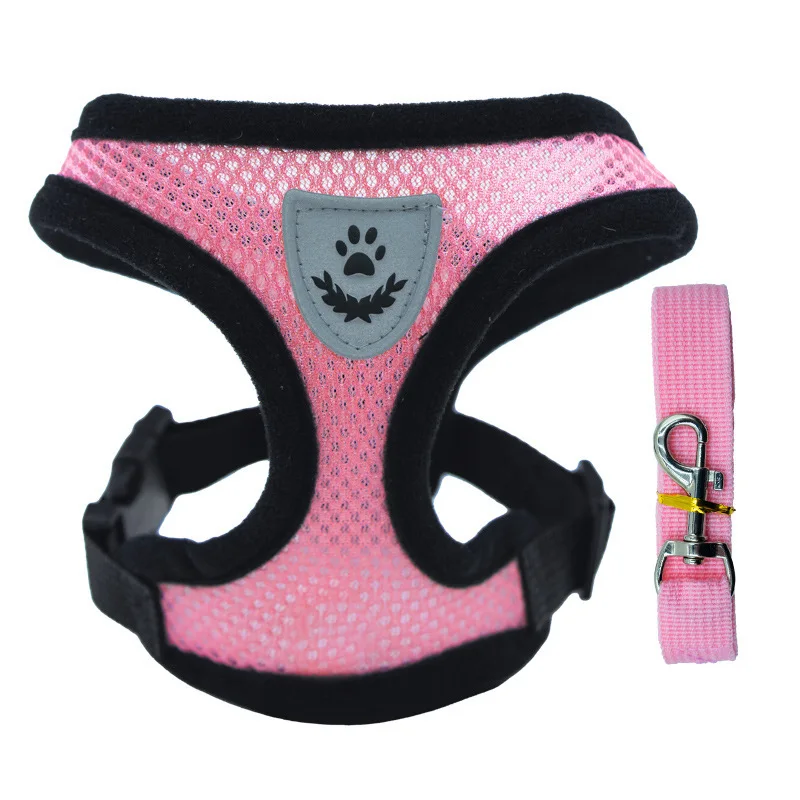 New Cat Harness Vest Walking Leash For Puppy dog Collar Polyester Adjustable Mesh Dog Harness For Small Medium Pet Accessories New Cat Harness Vest Walking Leash For Puppy dog Collar Polyester Adjustable Mesh Dog Harness For Small Medium Pet Accessories