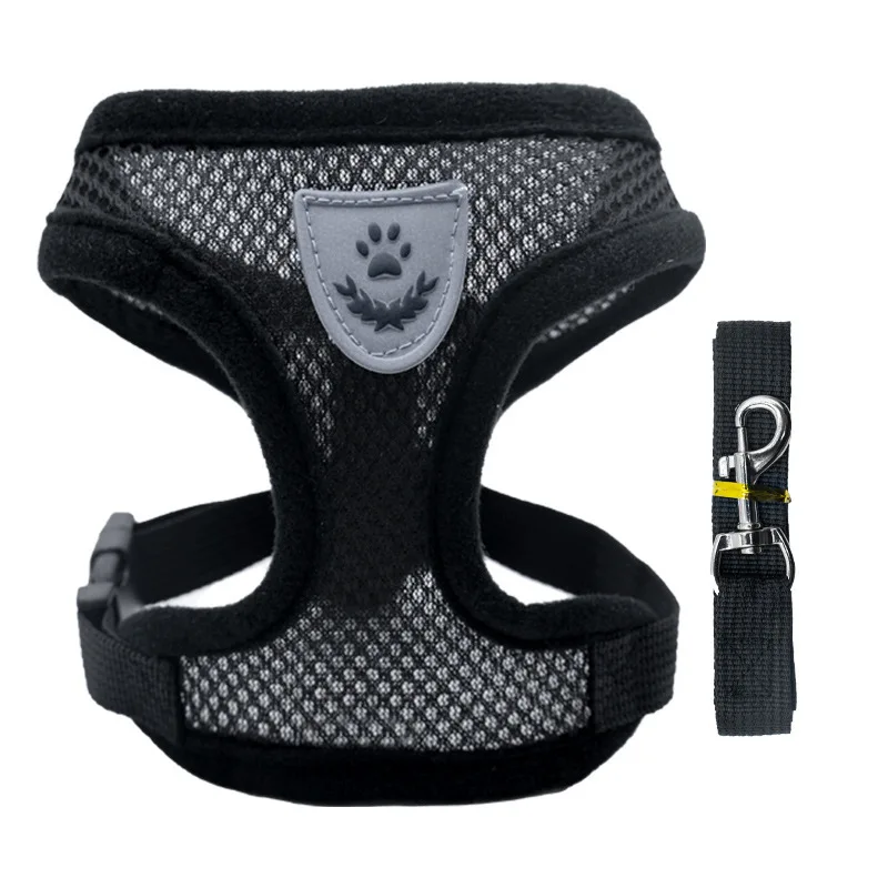 New Cat Harness Vest Walking Leash For Puppy dog Collar Polyester Adjustable Mesh Dog Harness For Small Medium Pet Accessories New Cat Harness Vest Walking Leash For Puppy dog Collar Polyester Adjustable Mesh Dog Harness For Small Medium Pet Accessories