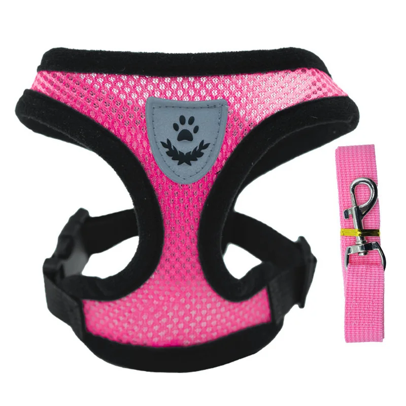 New Cat Harness Vest Walking Leash For Puppy dog Collar Polyester Adjustable Mesh Dog Harness For Small Medium Pet Accessories New Cat Harness Vest Walking Leash For Puppy dog Collar Polyester Adjustable Mesh Dog Harness For Small Medium Pet Accessories