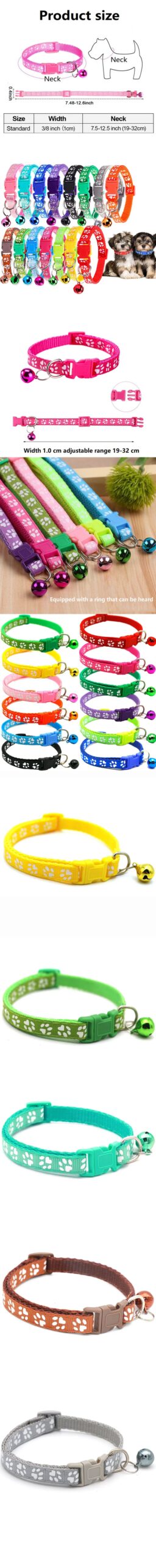 Cat Collar with Bell Necklace for Cat Strap Kitten Collar Armrests for Pets Breakaway Collar Anti-strangling Cat Necklace Cat Collar with Bell Necklace for Cat Strap Kitten Collar Armrests for Pets Breakaway Collar Anti-strangling Cat Necklace