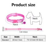 Cat Collar with Bell Necklace for Cat Strap Kitten Collar Armrests for Pets Breakaway Collar Anti-strangling Cat Necklace - Image 2