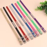 Personalized Cat Collar Bling PU Leather Cat Collars Free Custom Pet Puppy Kitten ID Necklace Adjustable for Cats Small Dogs - Image 4