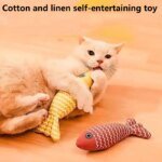 3PCS Fish Catnip Toys Games for Cats Catnip Toys Interactive Cat Chew Toy Cat Pillow Exercise Kicker Toys for Indoor Cat - Image 4