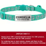 Custom Reflective Cat Collar - Personalized Name Tag & Bell Breakaway Adjustable Anti-Lost Design with Paw Print Collar for Cats - Image 3
