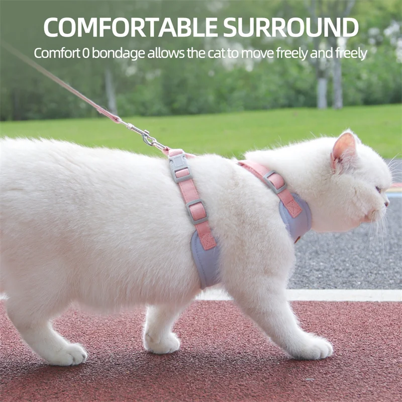 Cat Puppy Outdoor Walking Supplies Fashion Pet Harness and Leash Set for Small Dogs Cats Breathable Durable Kitten Harnesses Cat Puppy Outdoor Walking Supplies Fashion Pet Harness and Leash Set for Small Dogs Cats Breathable Durable Kitten Harnesses