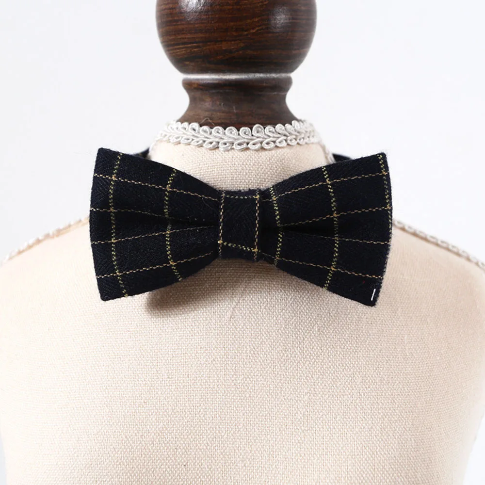 Pet Accessories for Dogs Cats Bowtie British Style Puppy Plaid Tie Breakaway Bowknot Collar for Small Dog Cat Gentleman Costume Pet Accessories for Dogs Cats Bowtie British Style Puppy Plaid Tie Breakaway Bowknot Collar for Small Dog Cat Gentleman Costume