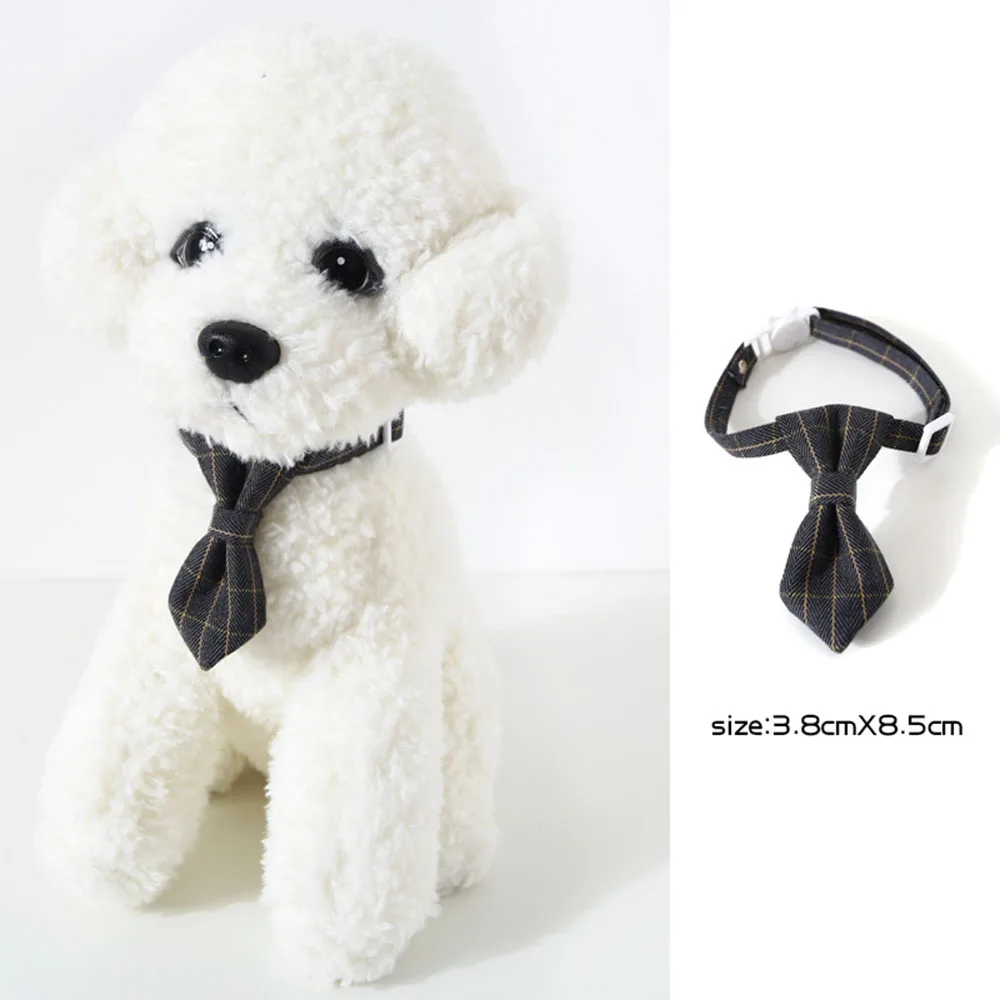 Pet Accessories for Dogs Cats Bowtie British Style Puppy Plaid Tie Breakaway Bowknot Collar for Small Dog Cat Gentleman Costume Pet Accessories for Dogs Cats Bowtie British Style Puppy Plaid Tie Breakaway Bowknot Collar for Small Dog Cat Gentleman Costume