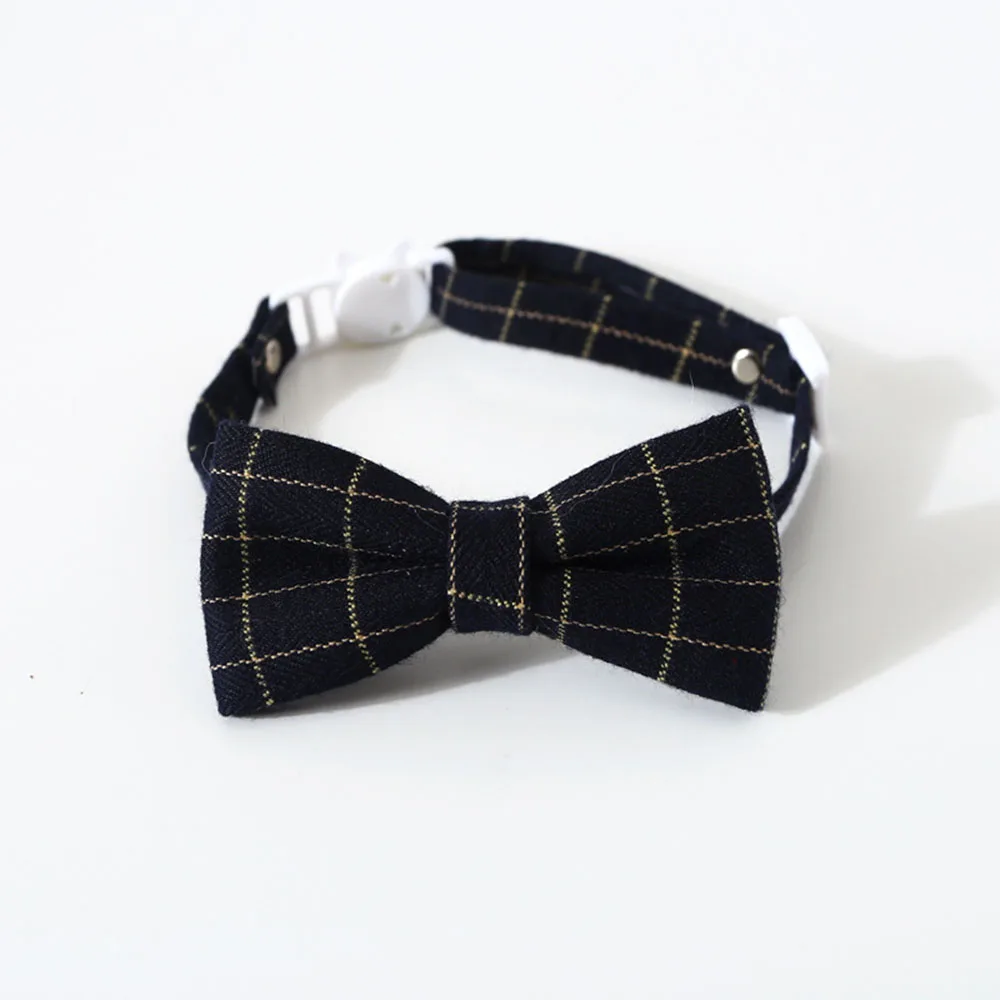 Pet Accessories for Dogs Cats Bowtie British Style Puppy Plaid Tie Breakaway Bowknot Collar for Small Dog Cat Gentleman Costume Pet Accessories for Dogs Cats Bowtie British Style Puppy Plaid Tie Breakaway Bowknot Collar for Small Dog Cat Gentleman Costume