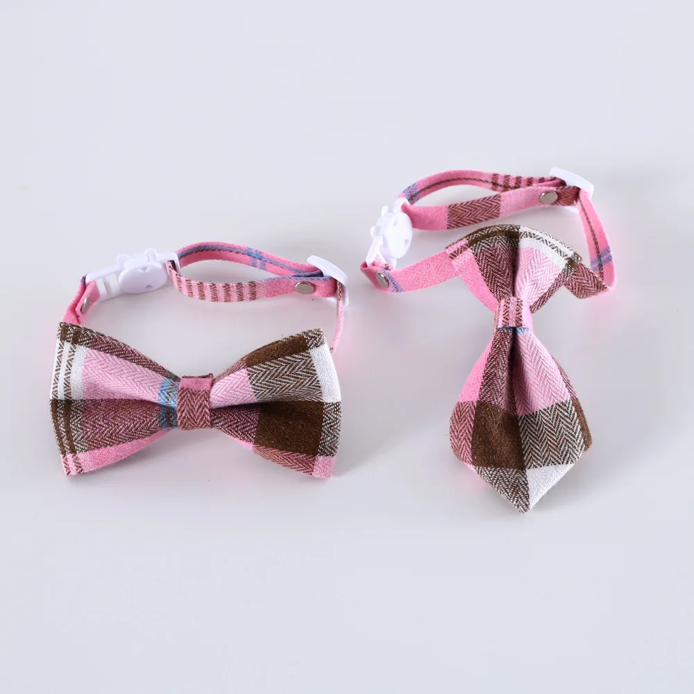 Pet Accessories for Dogs Cats Bowtie British Style Puppy Plaid Tie Breakaway Bowknot Collar for Small Dog Cat Gentleman Costume Pet Accessories for Dogs Cats Bowtie British Style Puppy Plaid Tie Breakaway Bowknot Collar for Small Dog Cat Gentleman Costume