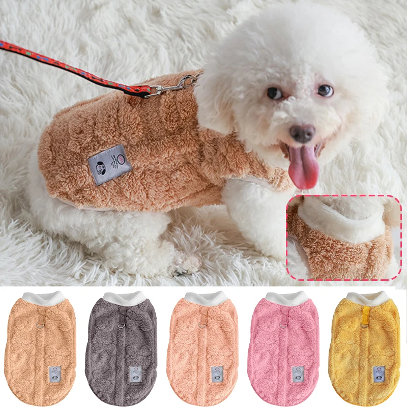 29680-a71dkg.jpg Winter Warm Puppy Kitten Pullover Soft Fleece Dog Clothes Pet Clothes for Small Dogs Chihuahua Bulldog Apparel Sweater for Dogs - Image 1