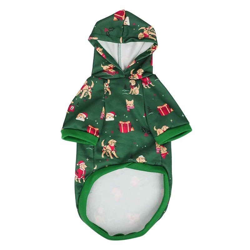 New Arrival Pet Christmas Hoodie Dog Holiday Clothes Festive Pet Apparel