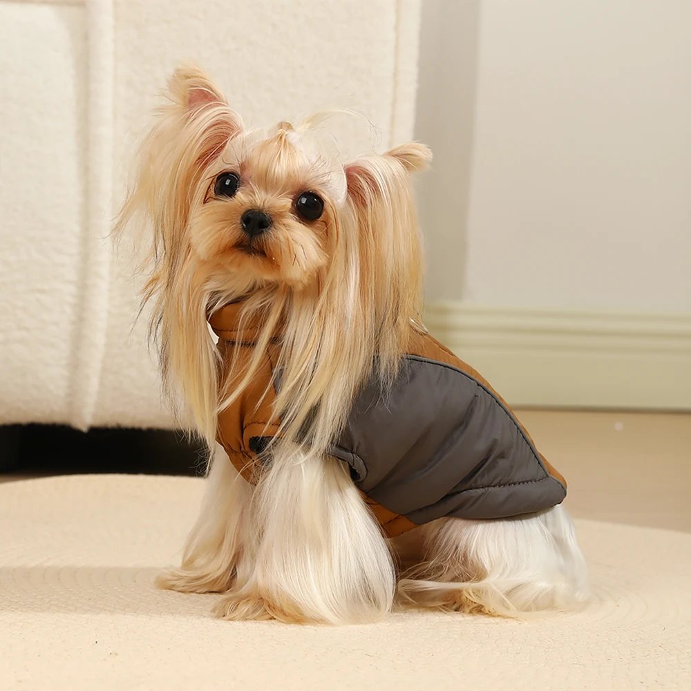 Winter Warm Pet Dog Clothes For Small Medium Dogs Coat Waterproof Reflective Puppy Jacket Elastic French Bulldog Outfit Apparel