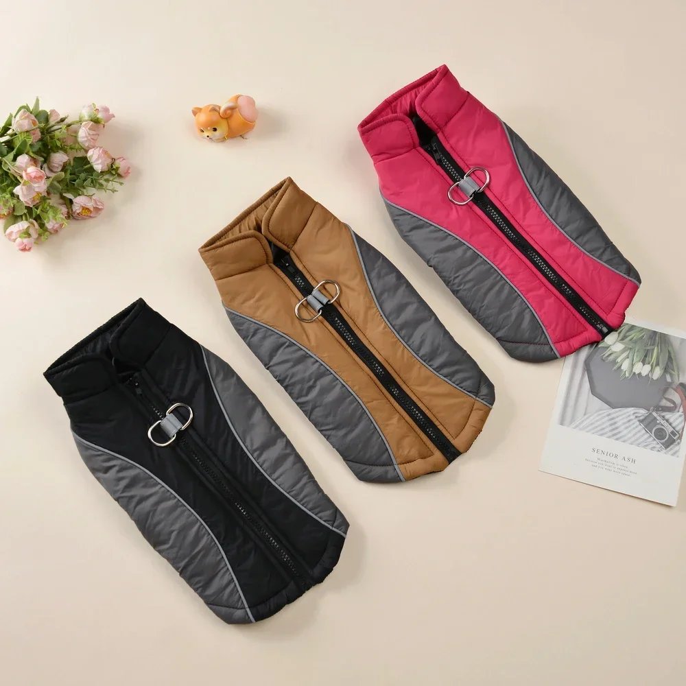 Winter Warm Pet Dog Clothes For Small Medium Dogs Coat Waterproof Reflective Puppy Jacket Elastic French Bulldog Outfit Apparel