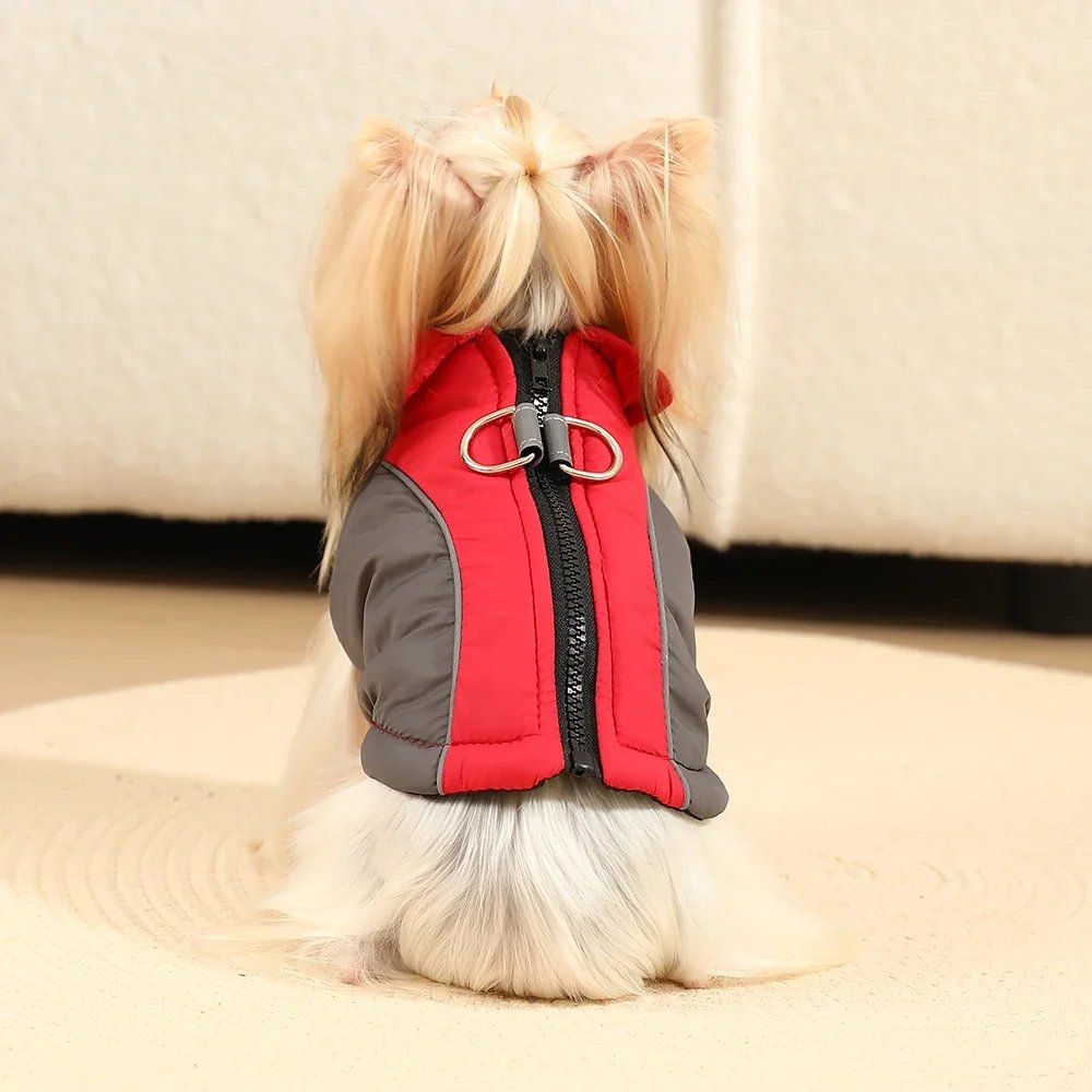 Winter Warm Pet Dog Clothes For Small Medium Dogs Coat Waterproof Reflective Puppy Jacket Elastic French Bulldog Outfit Apparel