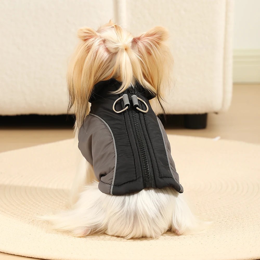 Winter Warm Pet Dog Clothes For Small Medium Dogs Coat Waterproof Reflective Puppy Jacket Elastic French Bulldog Outfit Apparel