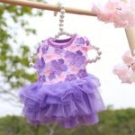 Floral Princess Dog Dress, Flower Puppy Apparel For Mini To Medium Dogs, Breathable And Soft, Perfect For Outings - Image 5
