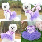 Floral Princess Dog Dress, Flower Puppy Apparel For Mini To Medium Dogs, Breathable And Soft, Perfect For Outings - Image 4