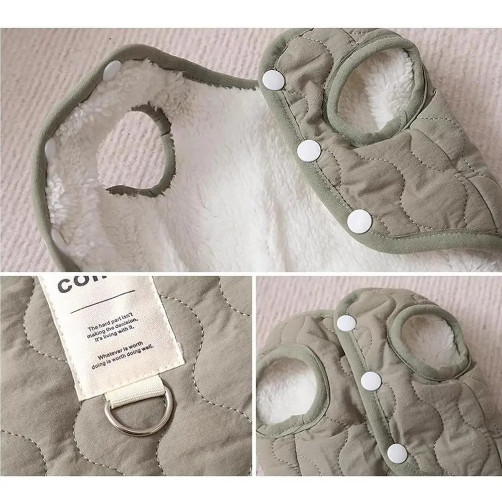 Winter Pet Coat Clothes for Cold Weather Clothing Warm Dog Clothes with Built in Harness Hole Pet Apparel Cozy Snow Vest