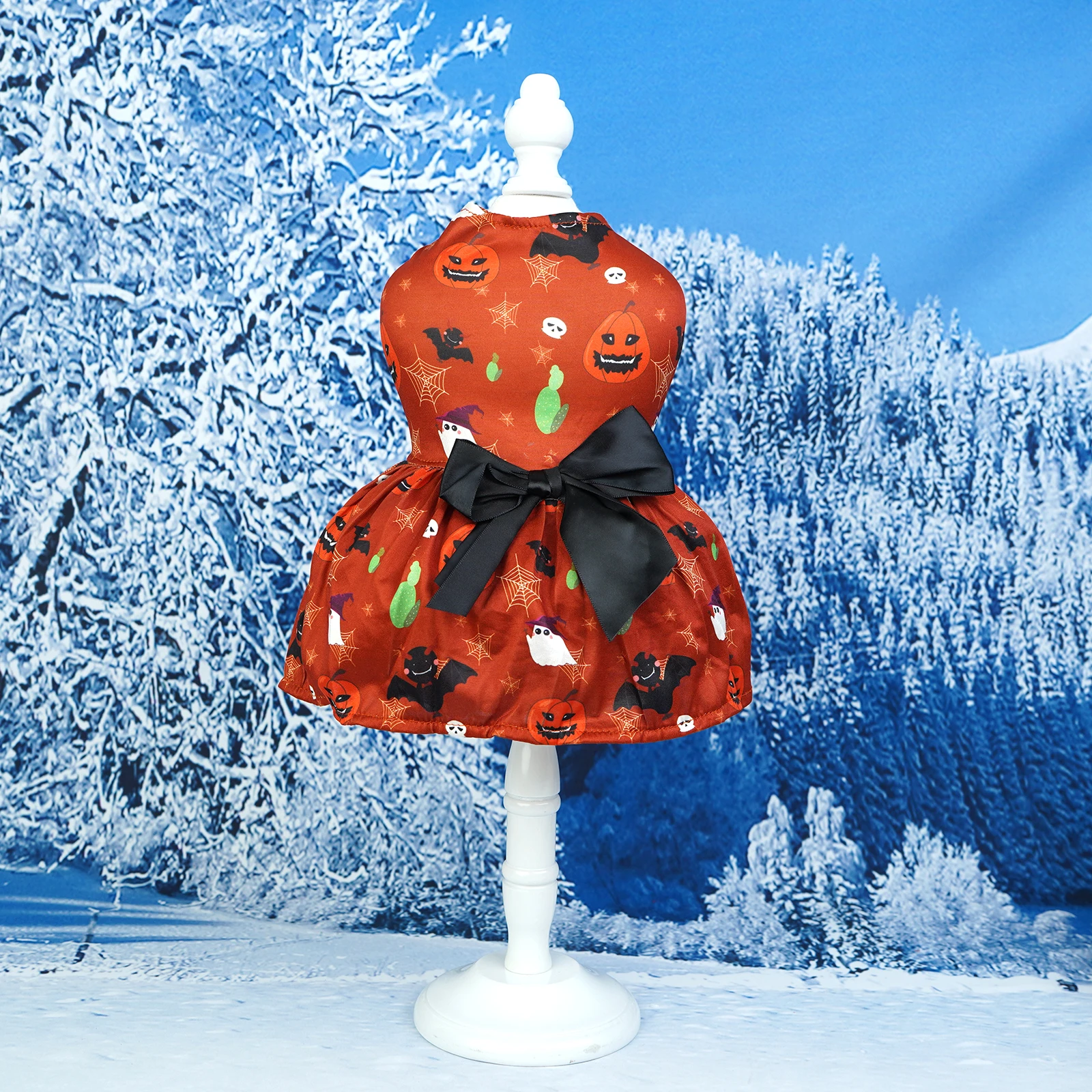 Pumpkin Pet Skirt for Small to Medium Dogs Teddy Bichon Poodle Dog Clothes Popular Style Pet Apparel for Halloween