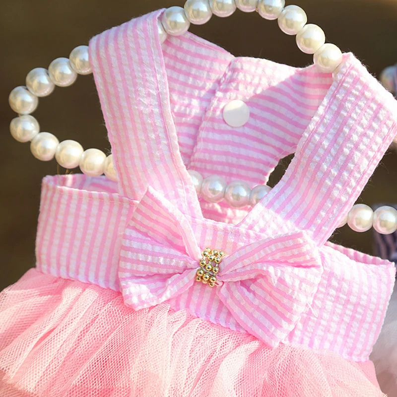 Dog Summer Dress Cat Lace Skirt Pet Clothing Chihuahua Stripe Skirt Puppy Cat Princess Apparel Cute Puppy Clothe Dog Accessories Dog Summer Dress Cat Lace Skirt Pet Clothing Chihuahua Stripe Skirt Puppy Cat Princess Apparel Cute Puppy Clothe Dog Accessories